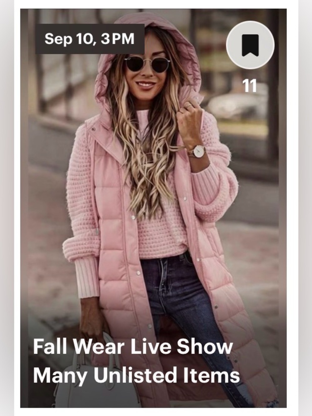 Thursday, Sept 10 Fall Wear @
3 pm PT